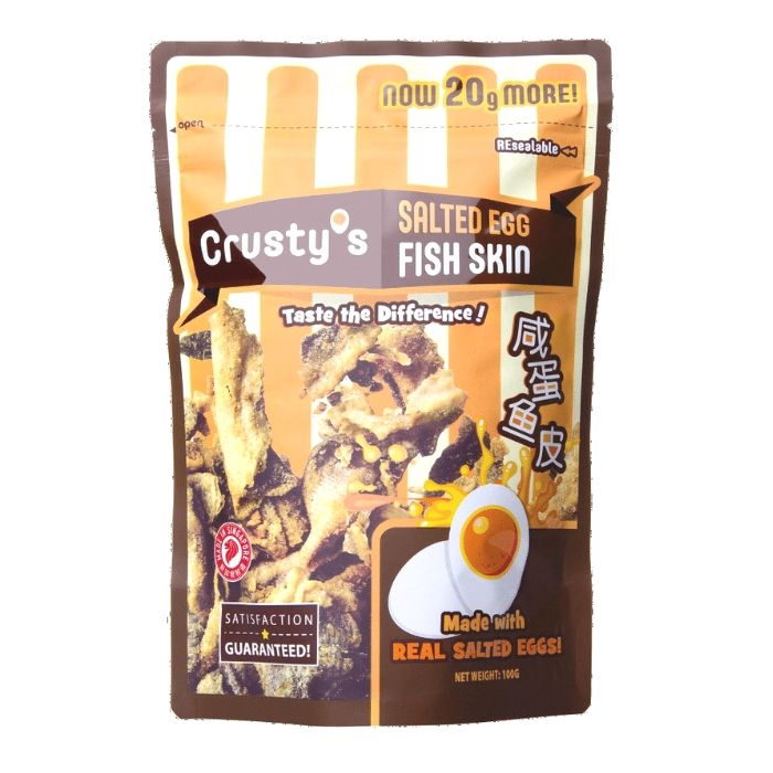 新加坡著名鹹蛋鱼皮 Crusty's Singapore Salted Egg Fish Skin