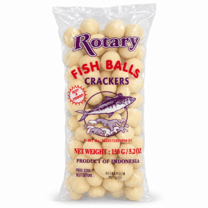 Rotary Fish Balls Crackers 150g - White Background Front