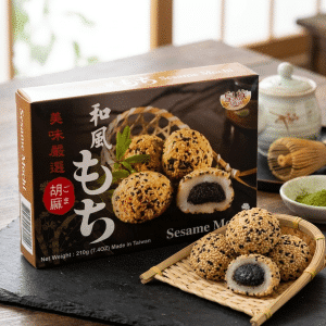 Royal Family Black sesame Mochi lifestyle bkgrd