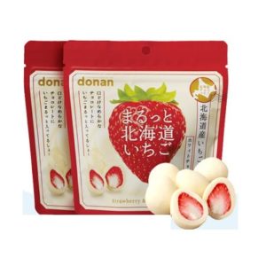 Donan White Chocolate with (whole freeze-dried strawberries)