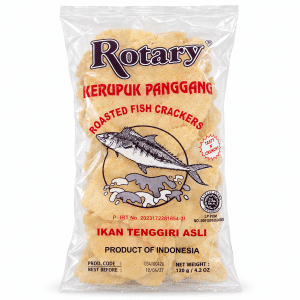 Rotary Roasted Fish Crackers 120g - White Background Front