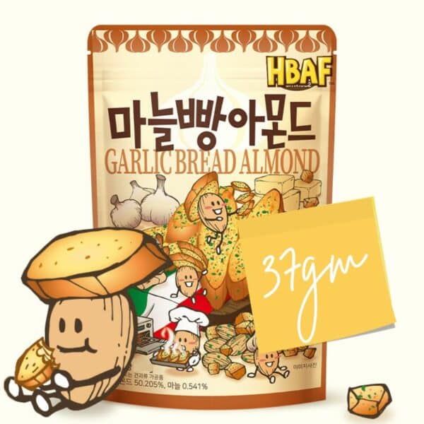 Korean Garlic Bread Almonds Gilim Tom's Farm Almonds Flavors Snack Affair