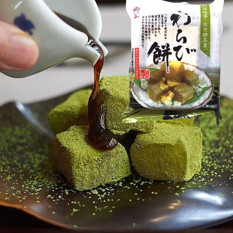 Warabi Mochi (Japanese Awa-Bancha Tea) | Japanese Mochi Flavours ...