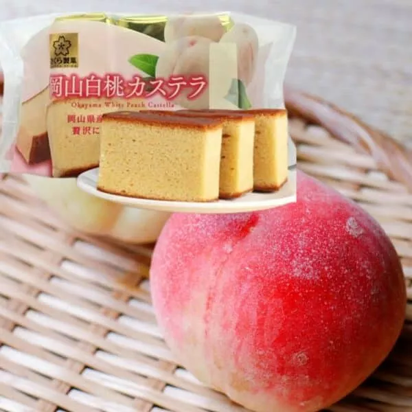  Archives Japan Okayama Peach Castella 3 Pieces