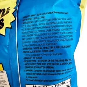  Archives Seaweed Turtle Chips ingredients list
