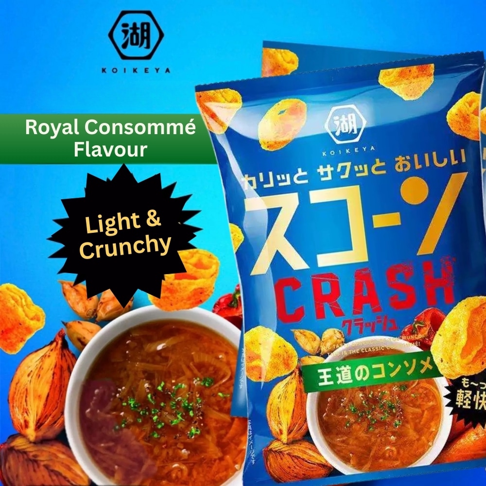Koikeya Scone Crash Royal Consommé Flavour | Snack Affair Archives Koikeya Scone Crash Royal Consommé Flavour