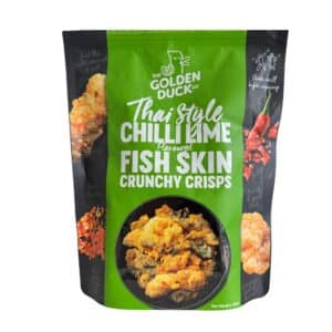 golden duck thai style chilli lime flavoured fish skin