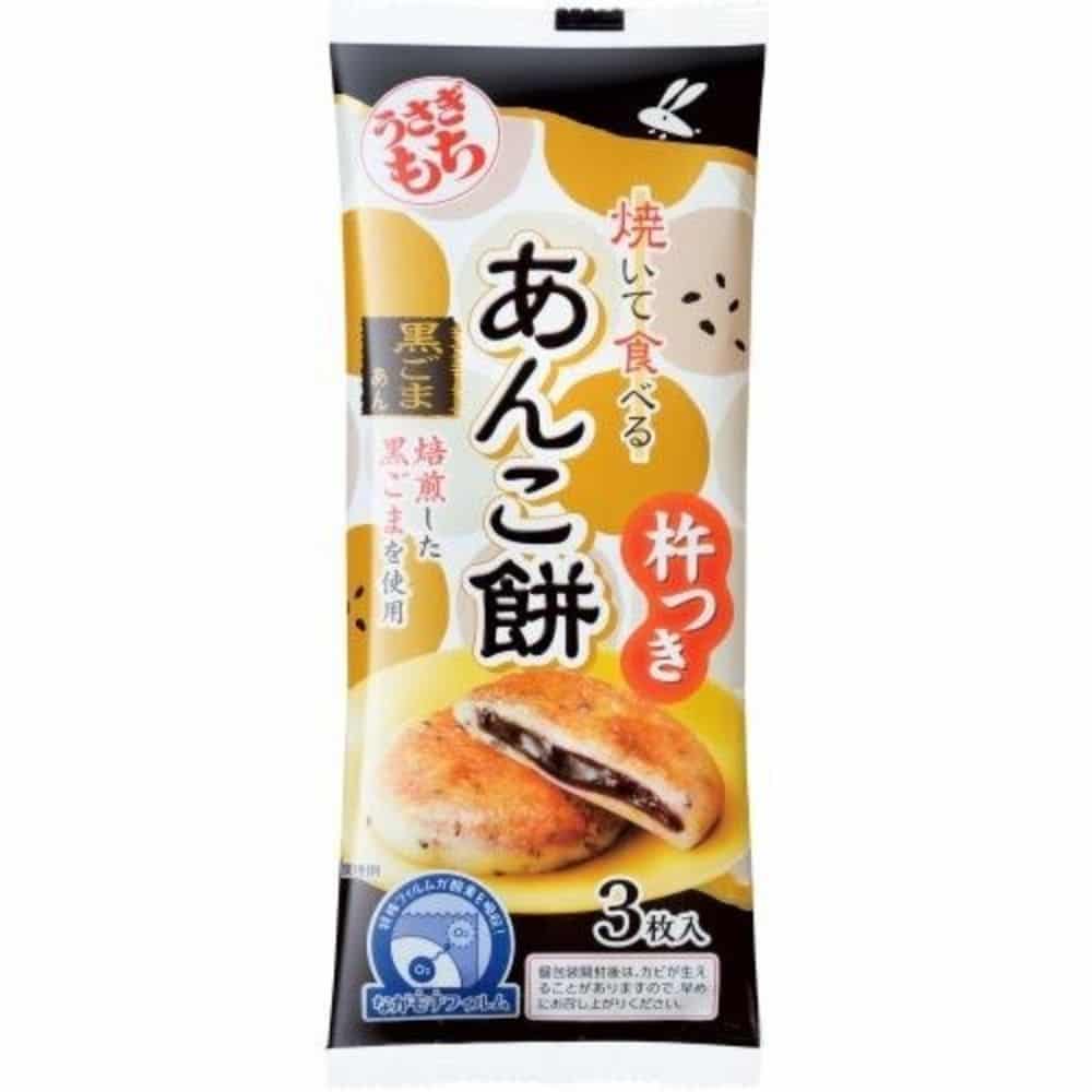 kusamochiankokurogomablacksesame | Snack Affair Archives Yaite Taberu Ankomochi Kurogoma (Pan-Fried Mochi Black Sesame)