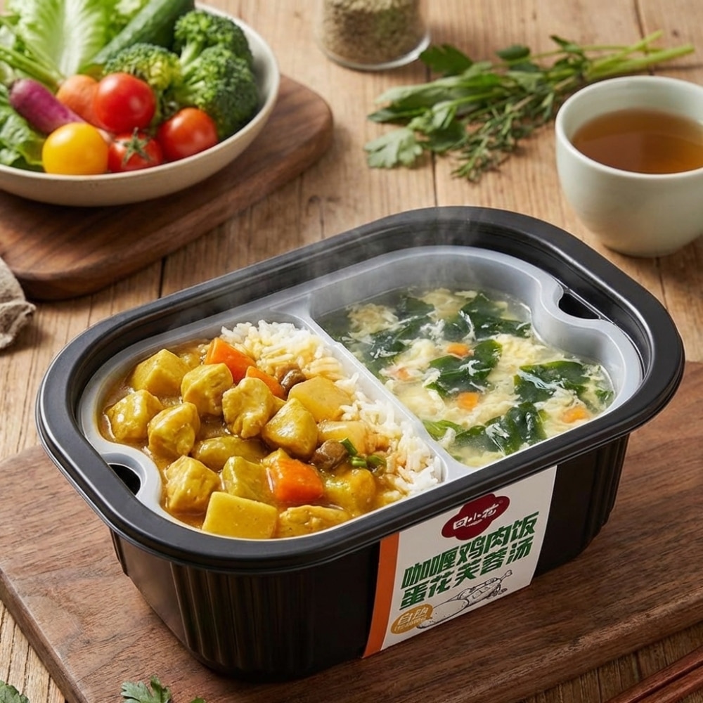 Tian Xiaohua SelfHeating Curry Chicken Rice with Egg Drop Soup 1 | Snack Affair Archives Tian Xiaohua Self-Heating Curry Chicken Rice with Egg Drop Soup 1