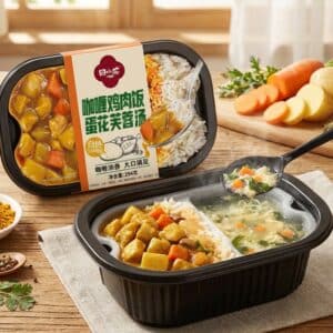 Tian Xiaohua Self-Heating Curry Chicken Rice with Egg Drop Soup