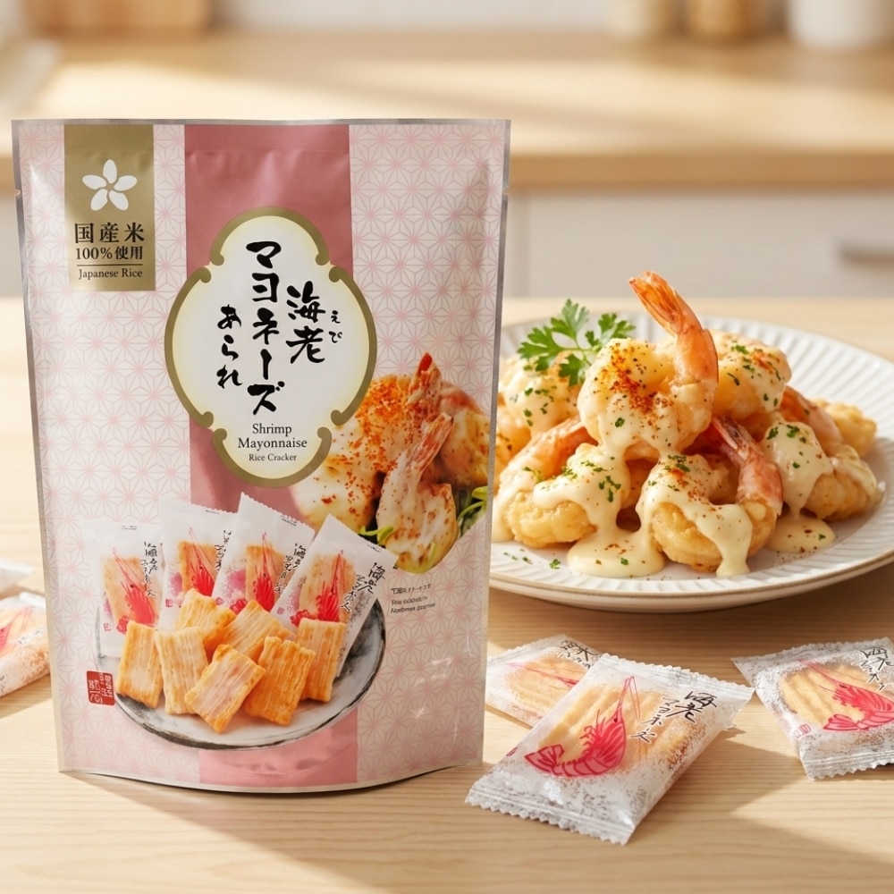 Morihaku Shrimp Mayonnaise Rice Crackers | Snack Affair