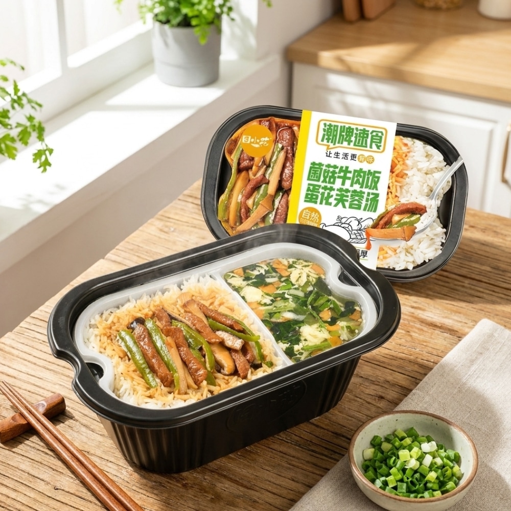 Tian Xiao Hua SelfHeating Mushroom Beef Rice with Egg Drop Soup 1 | Snack Affair Archives Tian Xiao Hua Self-Heating Mushroom Beef Rice with Egg Drop Soup 1