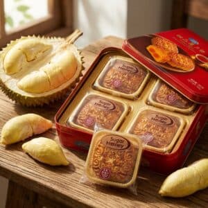 Archives Sugar Honey Durian Paste Mooncake with 1 yolk